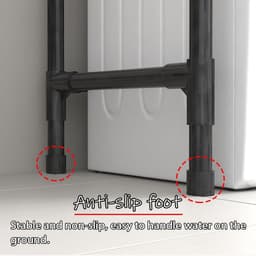 Multifunctional washing machine rack, space-saving storage rack for bathroom, dryer and washing machine, ideal for kitchen, balcony and laundry room — thumbnail 2