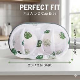 BH Waszak - Lingerie Waszak Rits - 2 stuks - mesh waszakken - BH Waszakje - 32×30cm - Wasgoed - Anti-Vervorming - Wasmachine Zakjes - beschermt kleding voor ondergoed, beha's, sokken — thumbnail 2