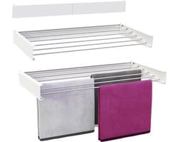 SVN® Wanddroogrek Inklapbaar - Wanddroogrek - Wit - ‎40cm x 80cm x 10cm; 3 kg