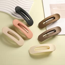 6 stuks platte klauwclips, grote platte haarclips voor vrouwen en meisjes, sterke grip, antislip haarklauwen voor dik dun haar (mat 5) — thumbnail 5