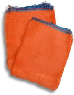 Groentezakken met trekkoord - Opbergzakken - Oogst bewaren - Ademend netweefsel - 100 stuks 34x47cm - Oranje — thumbnail 1