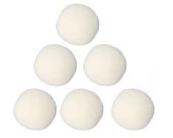 Allecto - Wollen Droogballen - 6 Stuks - Verminder Statische Elektriciteit en Droogtijd - Eco-vriendelijk en Herbruikbaar