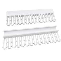 2 Stuks Sokkenknijpers Voor Droogrek - Sokkenhanger Voor Wasrek - Wasknijperstrip Voor Droogrek - Ruimtebesparende Sokkendroger - Handige Wasrek Accessoire - Geschikt Voor 12 Sokken Per Clip - Set Van 2 Stuks - Wit — thumbnail 3