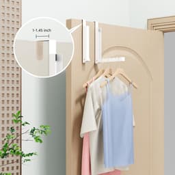REWYTAZ-2 stuks - Inklapbaar Wanddroogrek - Wandmontage voor Kleding - Kledinghanger - Uitklapbaar Kledingrek Wand - Wanddroogrek voor Kleding - Droogrek voor kleding aan de muur - Droogrek voor wasgoed - Wit — thumbnail 2