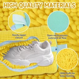 2 stuks Waszak Schoenen - Schoenwaszak voor Wasmachine - 360° Uitgebreide Reiniging - Herbruikbare - Schoenpoetszak met Rits - voor sneakers, canvas, tennisschoenen - 39x19cm — thumbnail 3