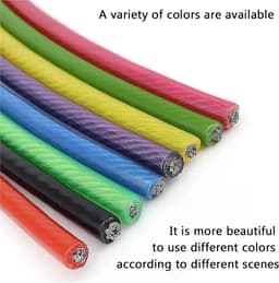 Stalen Kabel - Kabel Draad - Kleding Drogen - PVC Gecoat - 50 Meter - Zwart — thumbnail 2