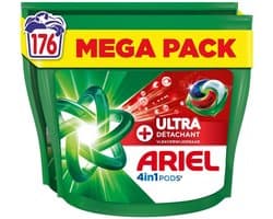 Ariel 4in1 Wasmiddel Pods Ultra Vlekverwijderaar - 176 stuks (2x88)