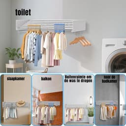 REN®roogrek - Wasrek - Droogrek - Wit - 41cm x 100cm x 11cm — thumbnail 3
