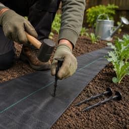 KADAX 100 stuks kunststof grondpennen – grondankers van 15 cm lang met een kopdiameter van 40 mm – grondankers voor het bevestigen van tuinvlies en onkruidvlies in de tuin — thumbnail 5