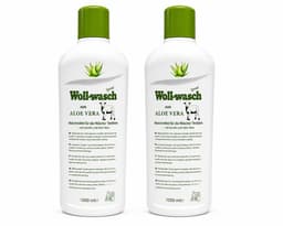 WOLLSAN WASMIDDEL -WASCHPFLEGE CONCENTRAAT MET ALOE VERA, 2 X 1000 ml 100% veilig wolwasmiddel — thumbnail 1