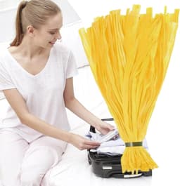 Produceerzakken - Netzakken Groente - Boodschappen Doen - Ademende Mesh Constructie - 35 cm - Geel — thumbnail 5