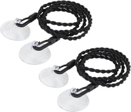 Waslijn Set - Draagbare Lijn - Kleding Drogen - Zuignappen & Haken - 2x 2.5 Meter - Zwart — thumbnail 1