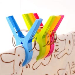 8 stuks - Wasknijpers - soft grip - handdoeken/badlakens knijpers - Strandhanddoek Clips - Strandclips - Handdoekclips voor Strandstoelen Cruise - Zware Kledingknijpers - Houd je Handdoek tegen de Wind - Meerkleurig — thumbnail 5