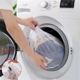 Waszakken Netweefsel - Fijnmazige Zakken - Kleding Beschermen - Veilige Ritssluiting - 4 stuks 30x40cm - Wit — thumbnail 5