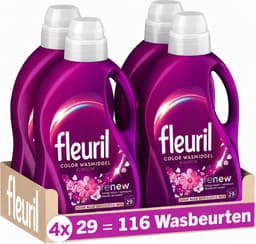 Fleuril Color Blossom - Vloeibaar Wasmiddel - Gekleurde Was - Intense Geurbeleving - 4x29 Wasbeurten - Voordeelverpakking — thumbnail 1