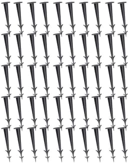 TOVBMUP Grondanker - Tuingrondpen - UV-bestendig - 12 cm - Kunststof - Zwart - 50 stuks — thumbnail 1