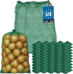 Raschelzak - Aardappelzak Fruitzak - Groente Opslag - Optimale Luchtcirculatie - 35 x 50 cm - Groen — thumbnail 1