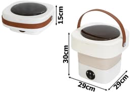 Mini Opvouwbare Wasmachine 11L – Draagbare Reiswasmachine met Centrifugefunctie – Compact voor Kleding, Ondergoed en Camping – mini wasmachine – opvouwbare wasmachine – draagbare wasmachine – wasmachine voor babykleding – mini wasserette – 53868 — thumbnail 2