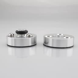 Luidspreker Isolatie Voetjes - Vibratie Dempers - Audio Verbetering - Aluminium Constructie - 40 x 23mm - Zilver — thumbnail 4