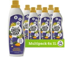 Marcel's Green Soap Universeel Wasmiddel - Amber & Ylang Ylang - 6 x 1L - 138 wasbeurten