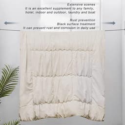 Intrekbare Waslijn - Kledinglijn Buiten - Buiten Droge Kleding - Roestvrij Staal - 2.8 Meter - Zwart — thumbnail 2