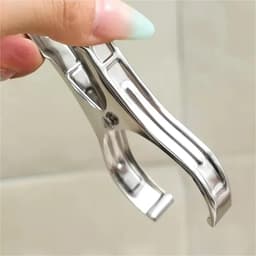 12Pcs Grote Rvs Clips Wasserij Drogen Pin Kleding Pinnen Lente Winddicht Quilt Wasknijpers Strandlaken Klem Hanger Voor Zwembad Stoelen, Wasserij — thumbnail 4