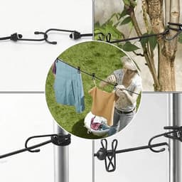 Draagbare Waslijn - Reis Waslijn - Buiten Drogen - 12 Klemmen Inclusief - Tot 3.7 Meter - Groen — thumbnail 4