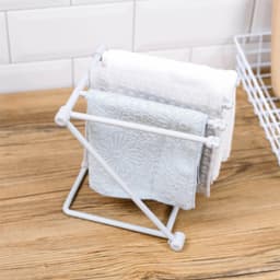 Vouwbaar en Verticaal Keukenhanddoek Droogrek met 4 Armen - Handdoekopslag en Organizer voor Keuken en Badkamer — thumbnail 2