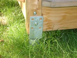 Grondanker U-Fix - Paaldrager Bodemhuls - Houtbouw Bevestigen - Thermisch Verzinkt Staal - 670 mm Lengte - Zilver — thumbnail 2