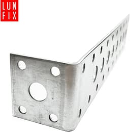 Betonanker Vlakstaal - Bevestigingshoek Staal - Houtconstructies Verankeren - Verhoogd Draagvermogen - 200 x 40 mm - Zilver — thumbnail 5