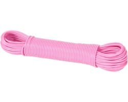 Waslijndraad - Roze - Kunststof - 20 Meter - Waslijn - Wassen - Drooglijn - Touw - Lijn - Waslijn - Was ophangen