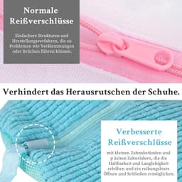 Shoe wash bag - wasmachine - 2 stukken - trainers - 360 graden reiniging - herbruikbare waszak met rits - beschermt zowel schoenen als wasmachine — thumbnail 4