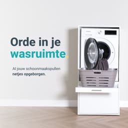 Washcab® Wasmachine Kast - Wasmachine Verhoger - Wasmachine Ombouw - Wit - Base - 120kg draagkracht - 5 jaar garantie — thumbnail 2