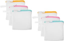Set van 6 kleine waszakjes van gaas, 14 x 12 cm, met ritssluiting, wasmachinezakjes voor het beschermen van delicate kleding, sokken en reisartikelen. — thumbnail 1