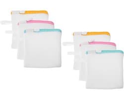 Set van 6 kleine waszakjes van gaas, 14 x 12 cm, met ritssluiting, wasmachinezakjes voor het beschermen van delicate kleding, sokken en reisartikelen. — afbeelding 1