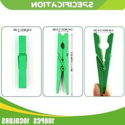 Kleurige Mini Houten Wasknijpers voor Foto's, Collages en Postkaarten – 100 Stuks van 7 cm — thumbnail 5