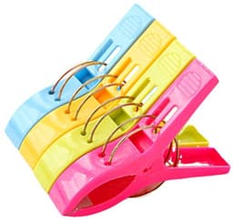 Grote knijpers - 12x stuks - gekleurd - 12 cm - plastic - Multifunctionele antislip wasknijper - Sterke wasknijper — thumbnail 1