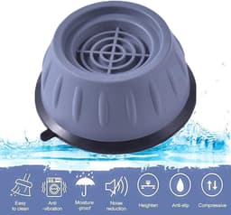 Wasmachine voetpad, 4-delige universele wasmachine rubberen voetpad met zuignap, antislip en geluiddempende wasmachine voetpad, geschikt voor drogers, wasmachines, vaatwassers — thumbnail 3