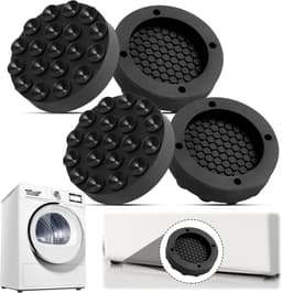 Anti Trillingsmat Wasmachine - en Wasdroger - Geluidsdempende Antislip Mat - Rubber Mat Trillingsdempers - Trillingsdempers wasmachine – Extra dik - Voetjes wasmachine & droger - Wasmachine demper – Anti trillings - vibratie - dempers pads – Antislip — thumbnail 1