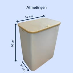 a sunny day Wasmand 3 Vakken - Wasmand met Deksel - Wasmand Beige — thumbnail 3