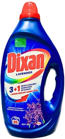 Dixan - Vloeibaar Wasmiddel en Vlekverwijderaar - Witte en Gekleurde Was - Lavendel - 35 Wasbeurten - 1 stuk — thumbnail 2