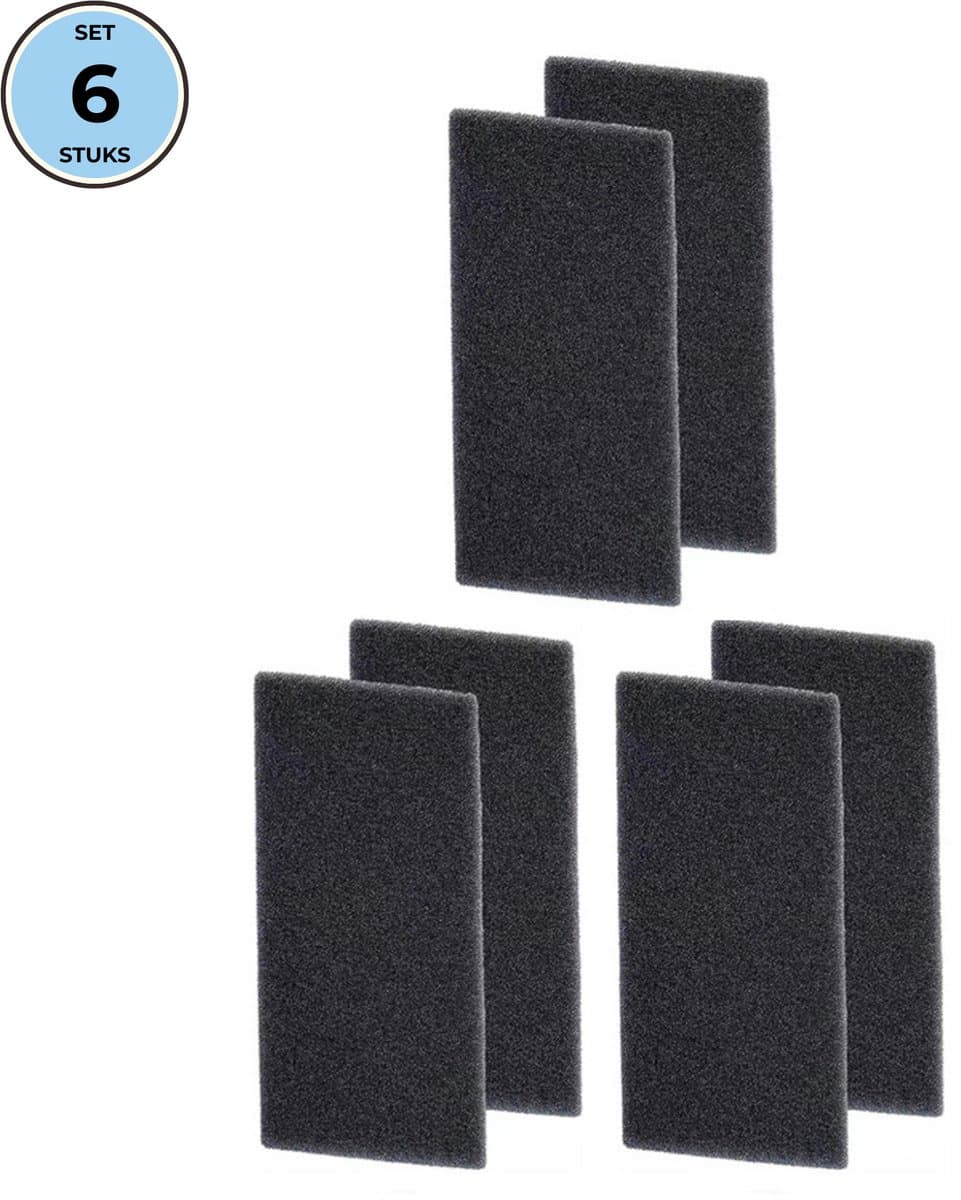 Bramokava 6x Filter geschikt voor Droger Whirlpool Bauknecht Ignis - 481010354757 - 220 x 110 mm - Spons Foam Schuimfilter — afbeelding 1