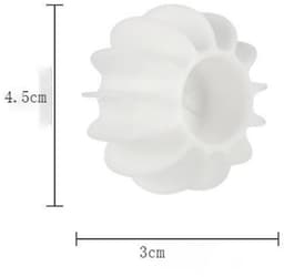 6-stuks wasballen - Herbruikbaar - Haarreinigingstool - Huisdierhaarverwijderaar - Wasmachinehaarverwijderaar - Voor wasgoed, kleding, stoffen - Klitvrij - Wit — thumbnail 2