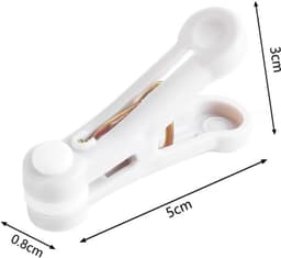 Wasknijpers 32 Stuks - Knijpers - Wasrek Knijpers -5 cm - Sporen verminderen - Grijs/Wit - Het drogen van sokken is niet geschikt voor zware spullen — thumbnail 5