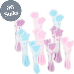 Wasknijpers 36 Stuks - Kunststof Zomer Wasknijpers - Plastic Knijpers - Wasrek Knijpers 10 Kg - 3 Kleuren — thumbnail 4