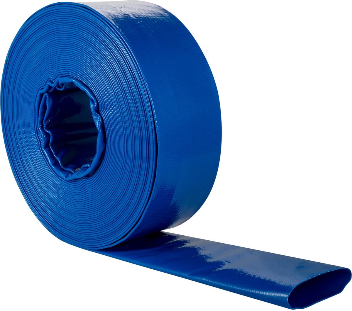 Afvoerslang, 38 mmx 32 M, Plat Gegolfde Pvc-Weefsel Slang, Heavy-Duty Terugloopslang met Klemmen, Weerbestendig en Breukvast — afbeelding 1