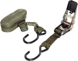 Legergroene nylon spanbanden - 4,5 meter - Outdoor survival artikelen - hoge kwaliteit - Komt uit het leger — thumbnail 1