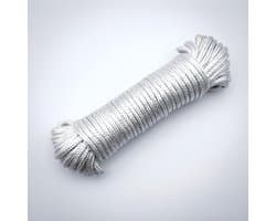 Waslijn, 10 m, 3 mm, robuust, voor buiten, vervormt niet, waterdicht, ideaal voor het ophangen van kleding, camping en thuis