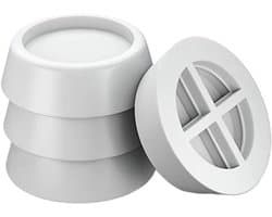 4 stuks - Schokdemper voor wasmachine - Schokdemper - Schokdemper voor wasmachine - Schokdemper voor droger - Schokdemper - Schokdemper - Verdikte vorm - Schokdemper voor wasmachine - Mats - Schokdemper - Glijdverstendig rubber - Wit