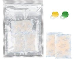 50 g x 6 stuks silicagel zakjes voedselveilige silicagel droogmidden met sinaasappelparels vochtindicator droogmiddel voor het verwijderen van vocht